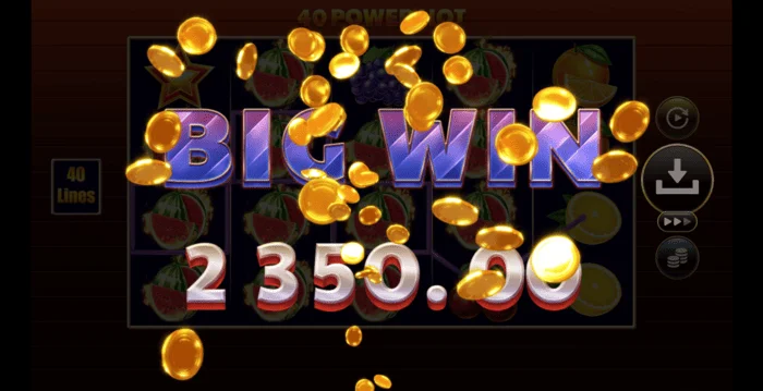 40 Power Hot Coin Boost nagy nyeremény